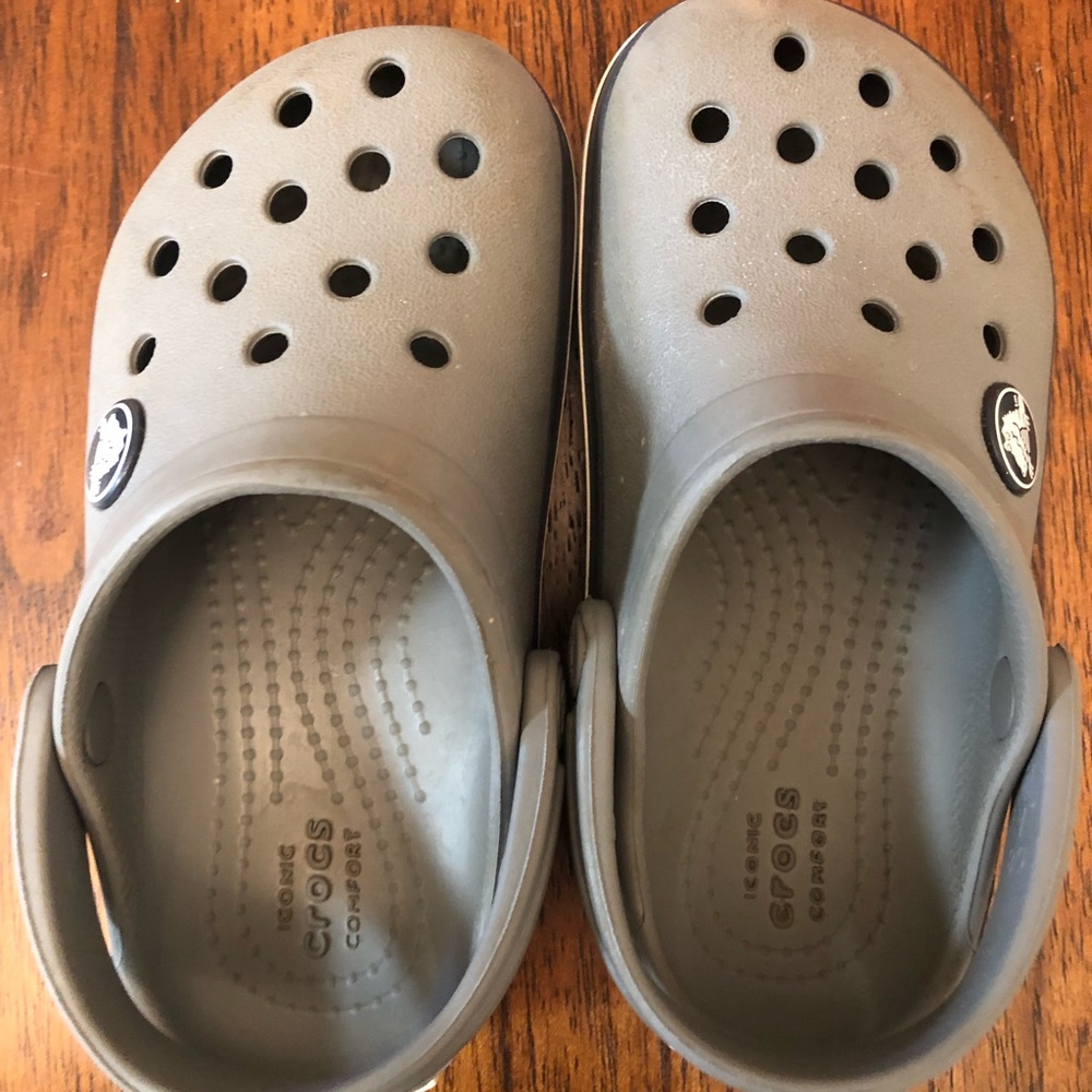 Grey Crocs size 8